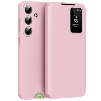 Samsung Galaxy S26 Plus Rose Elegance Bookcase Hoesje Roze &ndash; Smart Window Wallet Cover