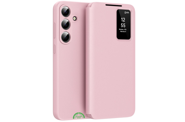 Samsung Galaxy S26 Plus Rose Elegance Bookcase Hoesje Roze &ndash; Smart Window Wallet Cover