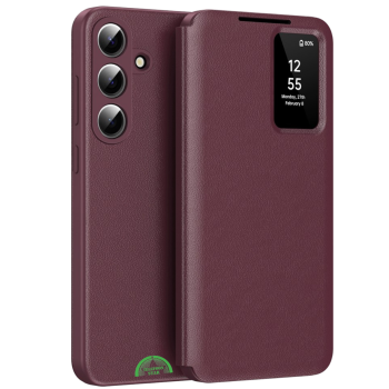 Samsung Galaxy S26 Burgundy Prestige Bookcase Hoesje Rood Premium Smart View Case