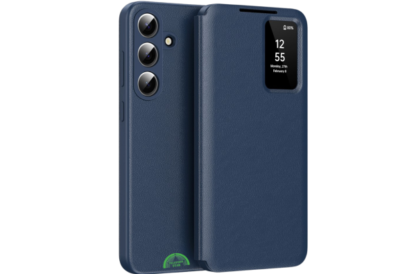 Samsung Galaxy S26 Plus Sapphire Blue Bookcase Hoesje Donkerblauw Smart View Wallet Cover