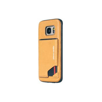 Samsung Galaxy S7 Edge Origineel Luxe Back Cover Pas 100% Leer Geel