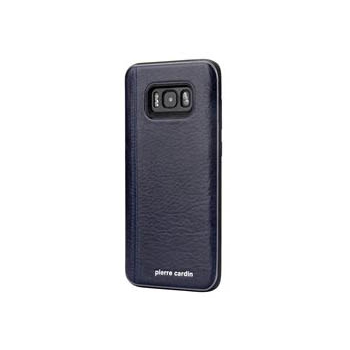 Samsung Galaxy S8 Plus Origineel Luxe Back Cover 100% Leer Donker Blauw