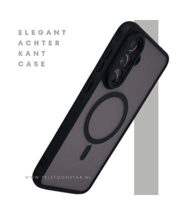 Samsung Galaxy A36 Hoesje - MagSafe Compatibel, Mat Zwart, Schokbestendig