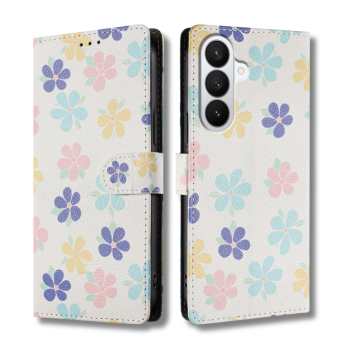 Samsung Galaxy S26 Bookcase Hoesje met Bloemenprint Stijlvolle Bescherming met Wallet Functie