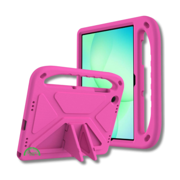 Hoesje voor Samsung A11 Plus Roze Kids Shockproof Met Handgreep en Kickstand