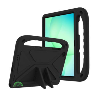 Hoesje voor Samsung A11 Plus Zwart Kids Shockproof Met Handgreep en Kickstand