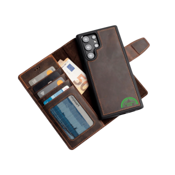 Luxe 2-in-1 Bookcase Hoesje Donker Bruin - Samsung Galaxy S-serie