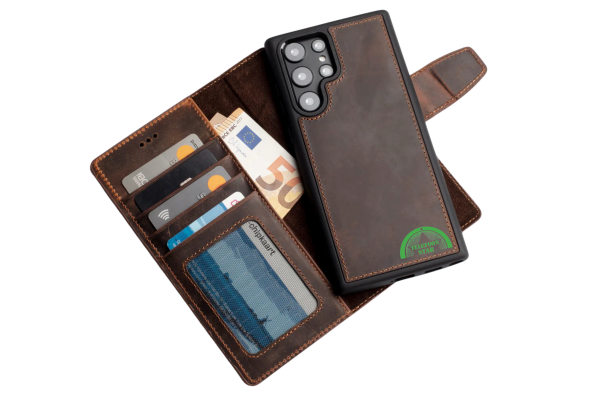 Luxe 2-in-1 Bookcase Hoesje Donker Bruin - Samsung Galaxy S-serie