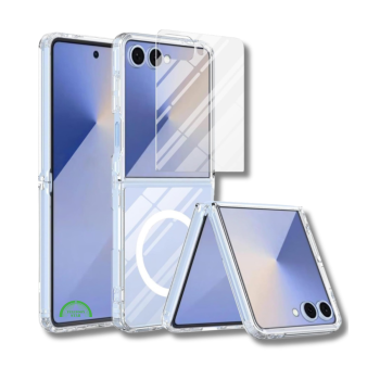 Samsung Galaxy Z Flip 7 Frosted Armor MagSafe Hoesje Transparant