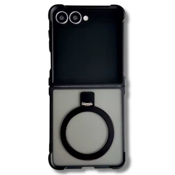 Samsung Galaxy Z Flip 7 Anti-Drop Ring Armor Hoesje Zwart
