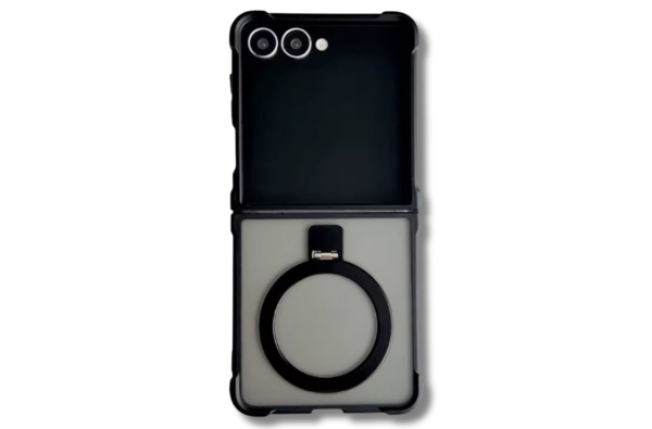 Samsung Galaxy Z Flip 7 Anti-Drop Ring Armor Hoesje Zwart