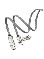 Hoco S22 Multifunctionele Oplaad- en Datakabel &ndash; 1.2M | USB naar Lightning, Type-C en Micro-USB