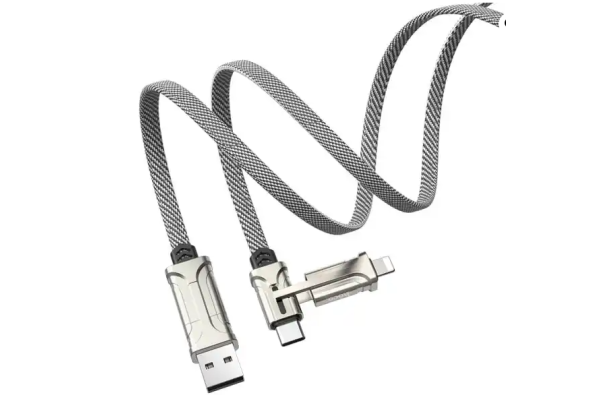 Hoco S22 Multifunctionele Oplaad- en Datakabel – 1.2M | USB naar Lightning, Type-C en Micro-USB