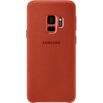Originele Samsung Galaxy S9 luxe alcantara achterkant hoesje in rood
