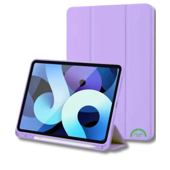 Hoesje voor iPad A16(2025)/iPad 2022 (10.9 inch 10e Gen) Paars Silicone Smart Cover Met Pen Slot