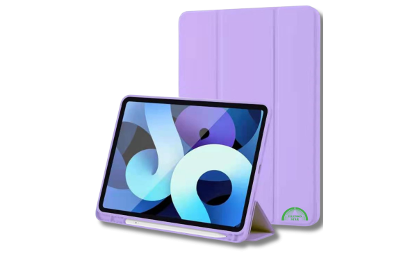 Hoesje voor iPad A16(2025)/iPad 2022 (10.9 inch 10e Gen) Paars Silicone Smart Cover Met Pen Slot