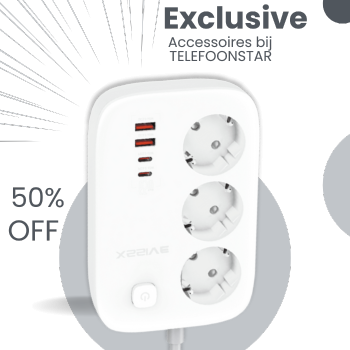 Stekkerdoos met USB & Snellader – 3 Stopcontacten + 4 USB-poorten – 65W PD & QC 3.0 – 2 Meter Snoer