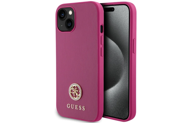 iPhone 15 Hardcase | Guess Backcover | Roze