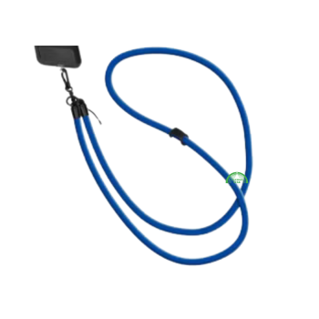 Universeel Telefoonkoord Donker Blauw– Verstelbaar met Bevestigingsplaatje
