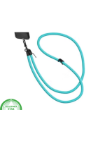 Universeel Telefoonkoord Blauw&ndash; Verstelbaar met Bevestigingsplaatje