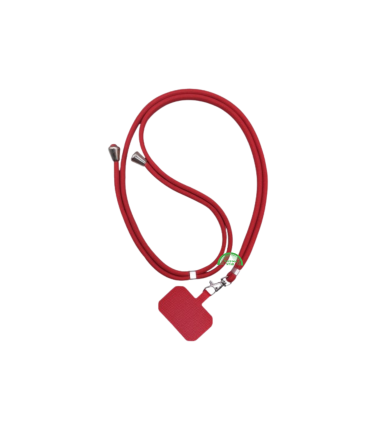Universeel Telefoonkoord Rood &ndash; Verstelbaar met Bevestigingsplaatje