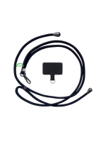 Universeel Telefoonkoord Zwart &ndash; Verstelbaar met Bevestigingsplaatje