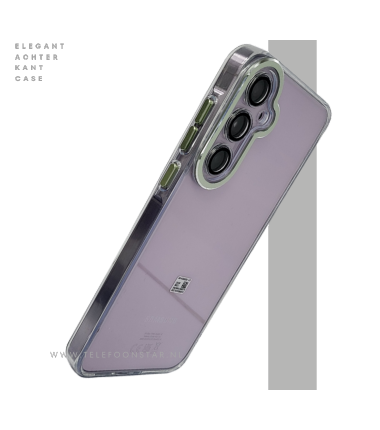 Transparant groen knop Hoesje Samsung Galaxy A55 Schokbestendige Bescherming