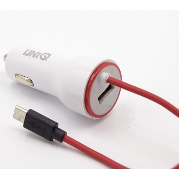 Micro-USB oplader voor in de Auto in Wit