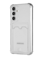 Samsung Hoesje met Pasjeshouder &ndash; Transparant & Verstevigd