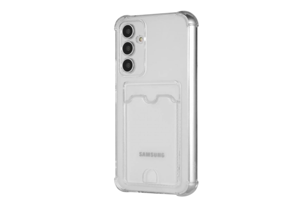 Samsung Hoesje met Pasjeshouder – Transparant & Verstevigd
