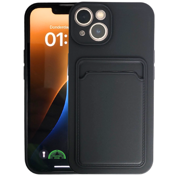 iPhone Hoesje met Pasjeshouder Zwart