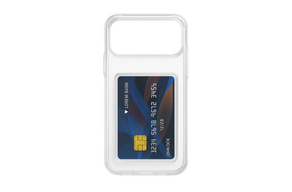 Transparant iPhone Hoesje met Pasjeshouder 17 Pro / Pro Max
