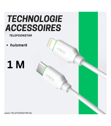 USB-C naar Lightning Kabel – Geschikt voor iPhone & iPad – Snel Opladen – Stevig & Flexibel