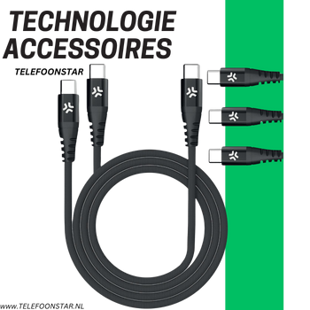 USB-C naar Dubbele USB-C Kabel – 2-in-1 Oplaad- en Datakabel