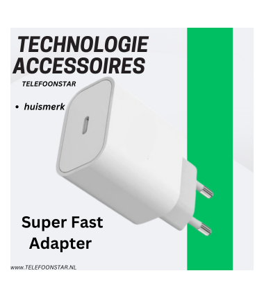 USB-C Oplader Wit - Snel lader - 25W - Universeel