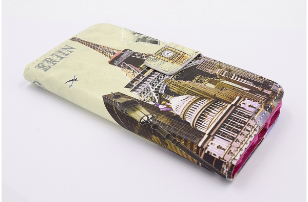 iPhone 7 ‘Vintage Parijs’ Print Eco-Leer Hoesje