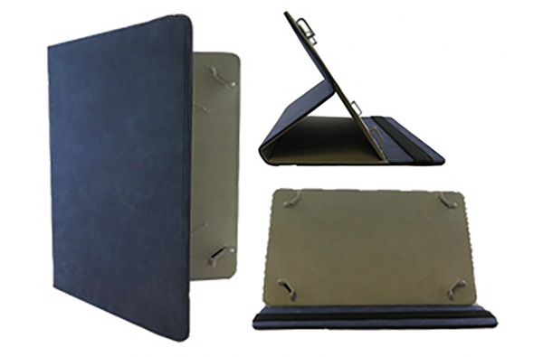 Universeel tablet leren bookcase 8-11 inch in Donker Blauw