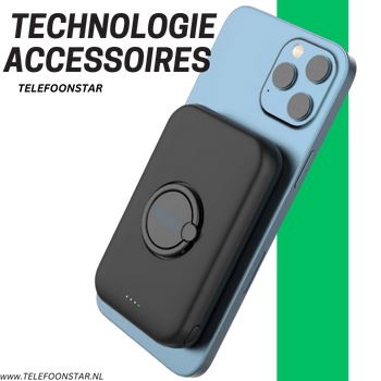 Telefoonstar PowerGrip 5000 – Draadloze Magnetische Powerbank met USB-C | Voor Smartphones & Tablets