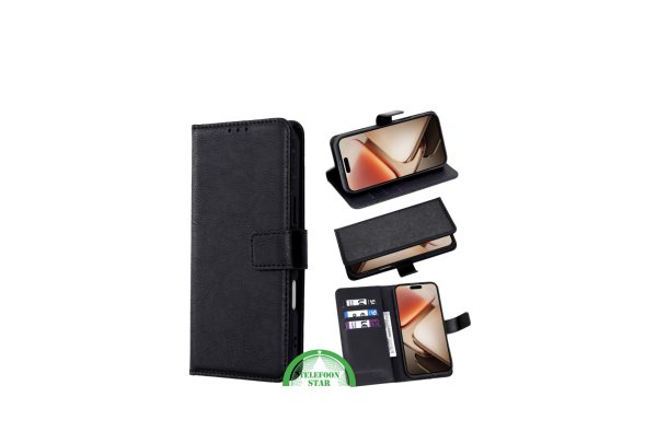 BlackGuard Wallet Bookcase – Zwart voor Xiaomi Redmi 15 5G