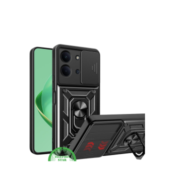 Hoesje met Camera-Slider & Kickstand – Geschikt voor Oppo Reno 14F