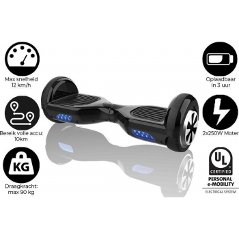 Hoverboard Black 6,5 inch Zwart 2021