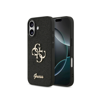 Guess Zwart Glitter Hoesje – met Gouden Logo & Stijlvolle Bescherming