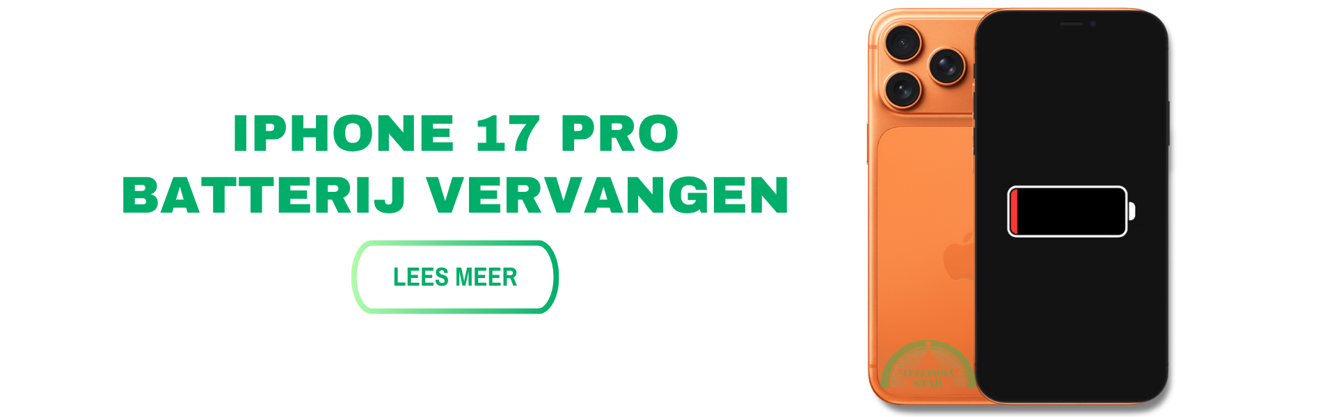 iPhone 17 Pro batterij vervangen Telefoonstar
